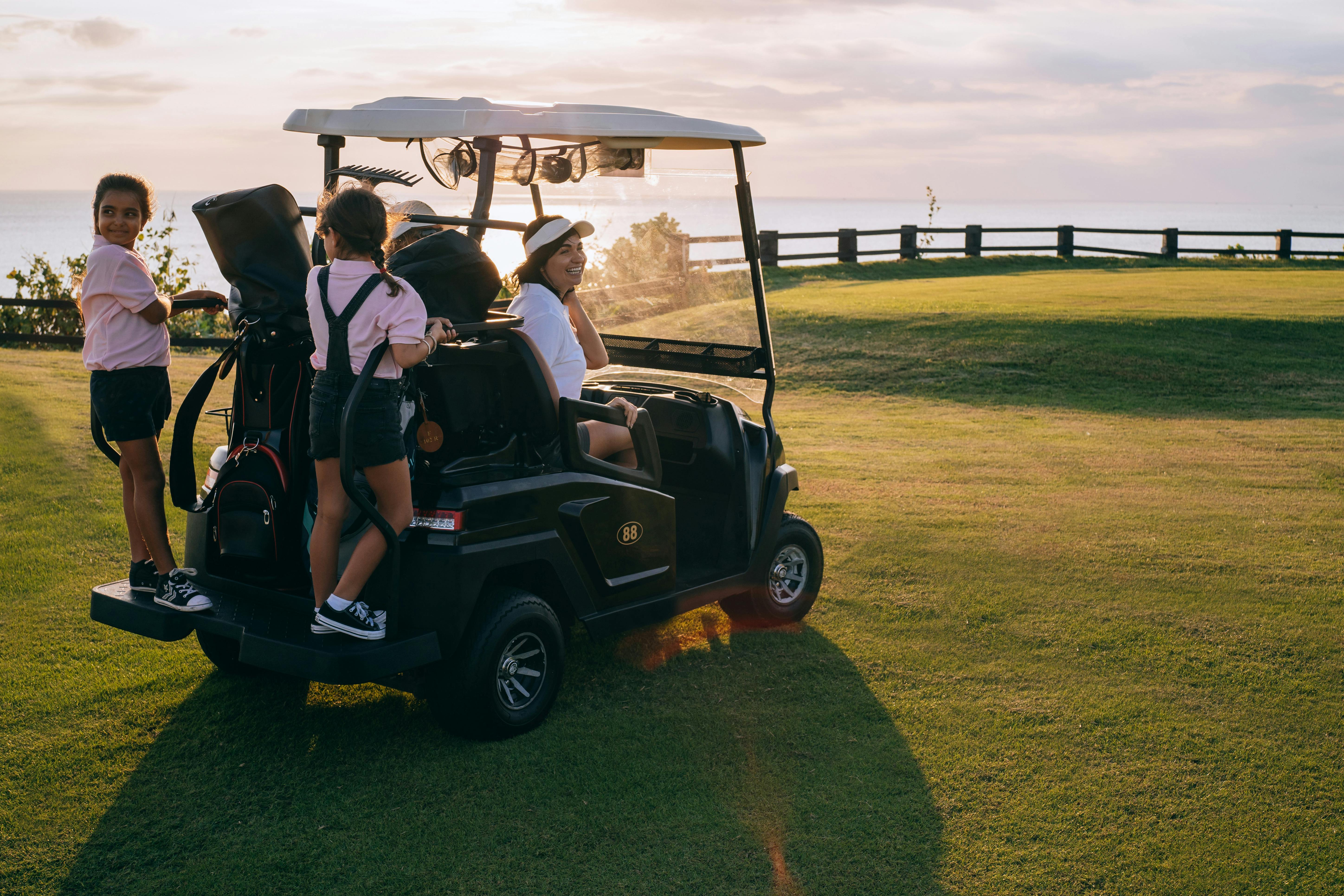 Golf Course Cart Girls